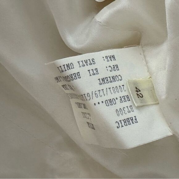 Agnona Cream Contrast Stitch Sleeveless Sheath Dress| Size 6 - Picture 8 of 12